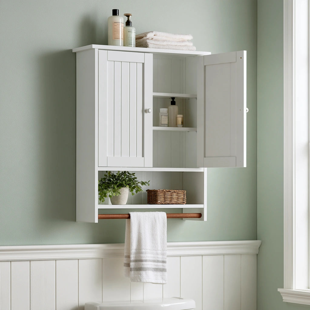 Mobile contenitore in legno, colore bianco