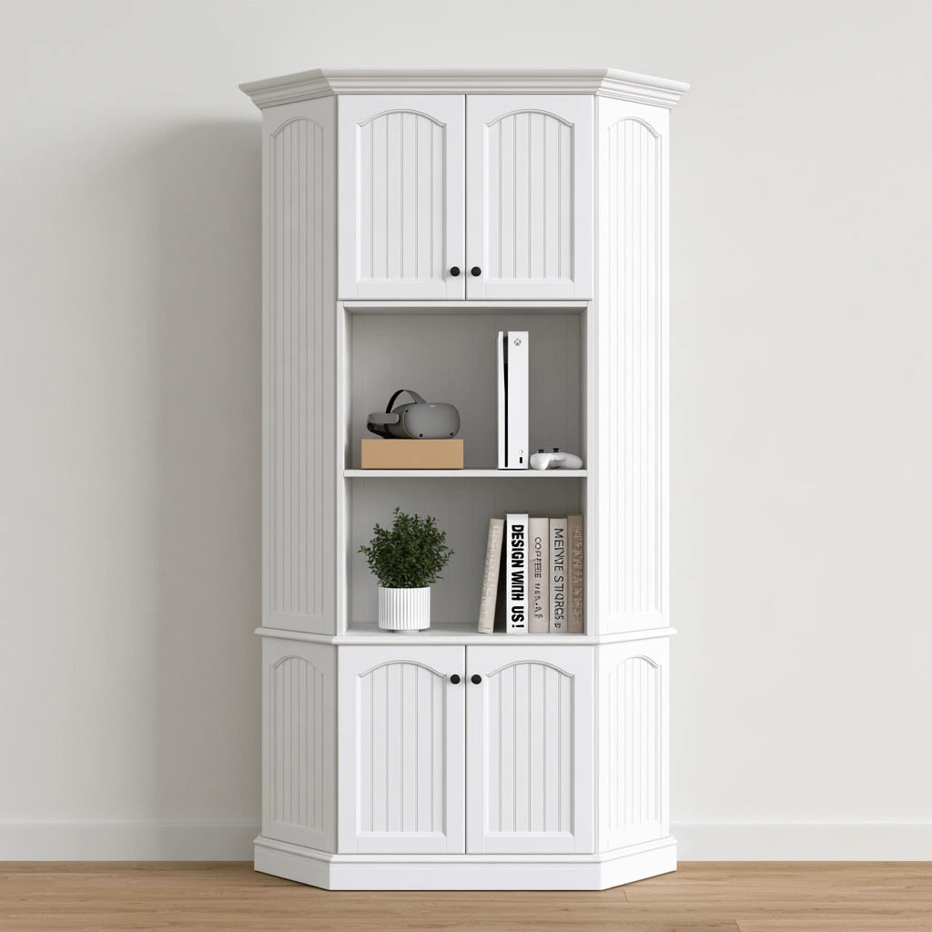 Mobile contenitore in legno, colore bianco
