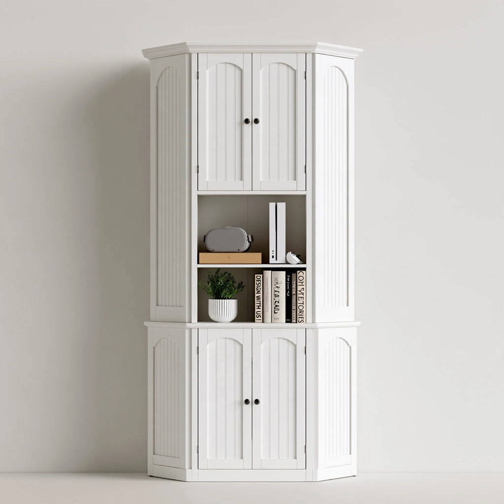 Mobile contenitore in legno, colore bianco