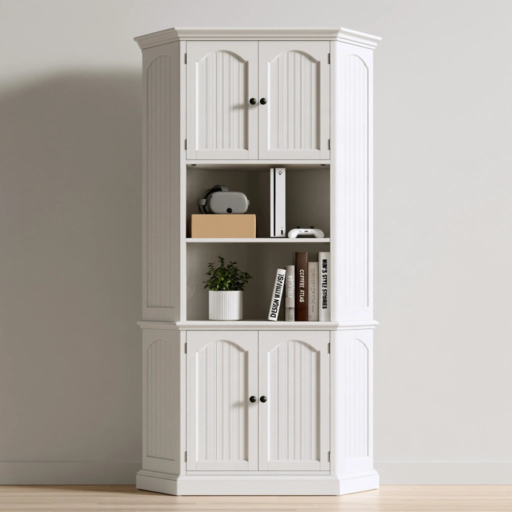 Mobile contenitore in legno, colore bianco
