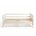 Letto da giorno estensibile in legno regolabile, colore bianco
