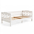 Letto da giorno estensibile in legno regolabile, colore bianco